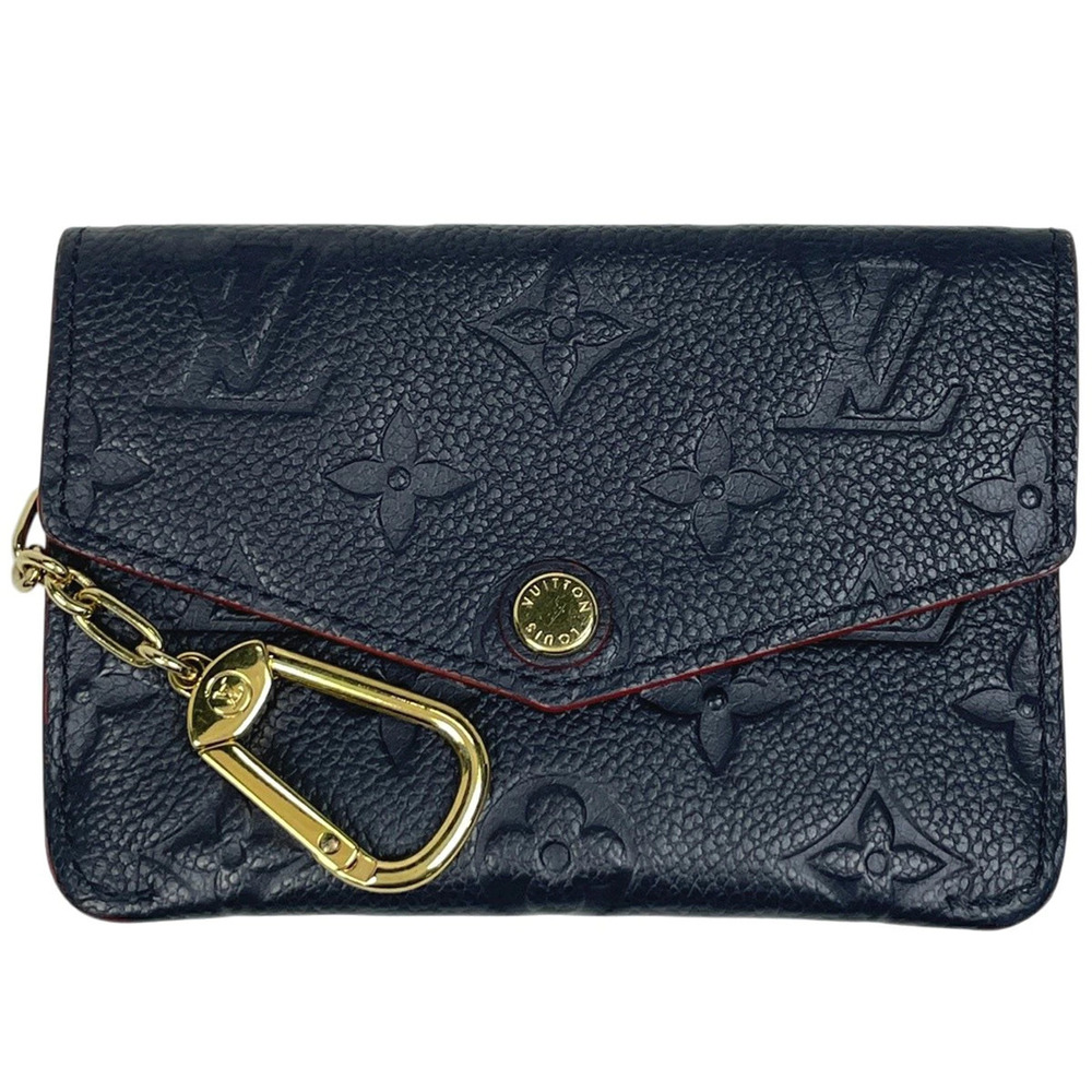Louis Vuitton Pochette coin case Wallet Monogram Empreinte Marine Blue Rouge Red